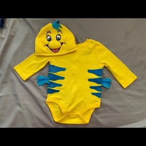 Flounder baby onesie